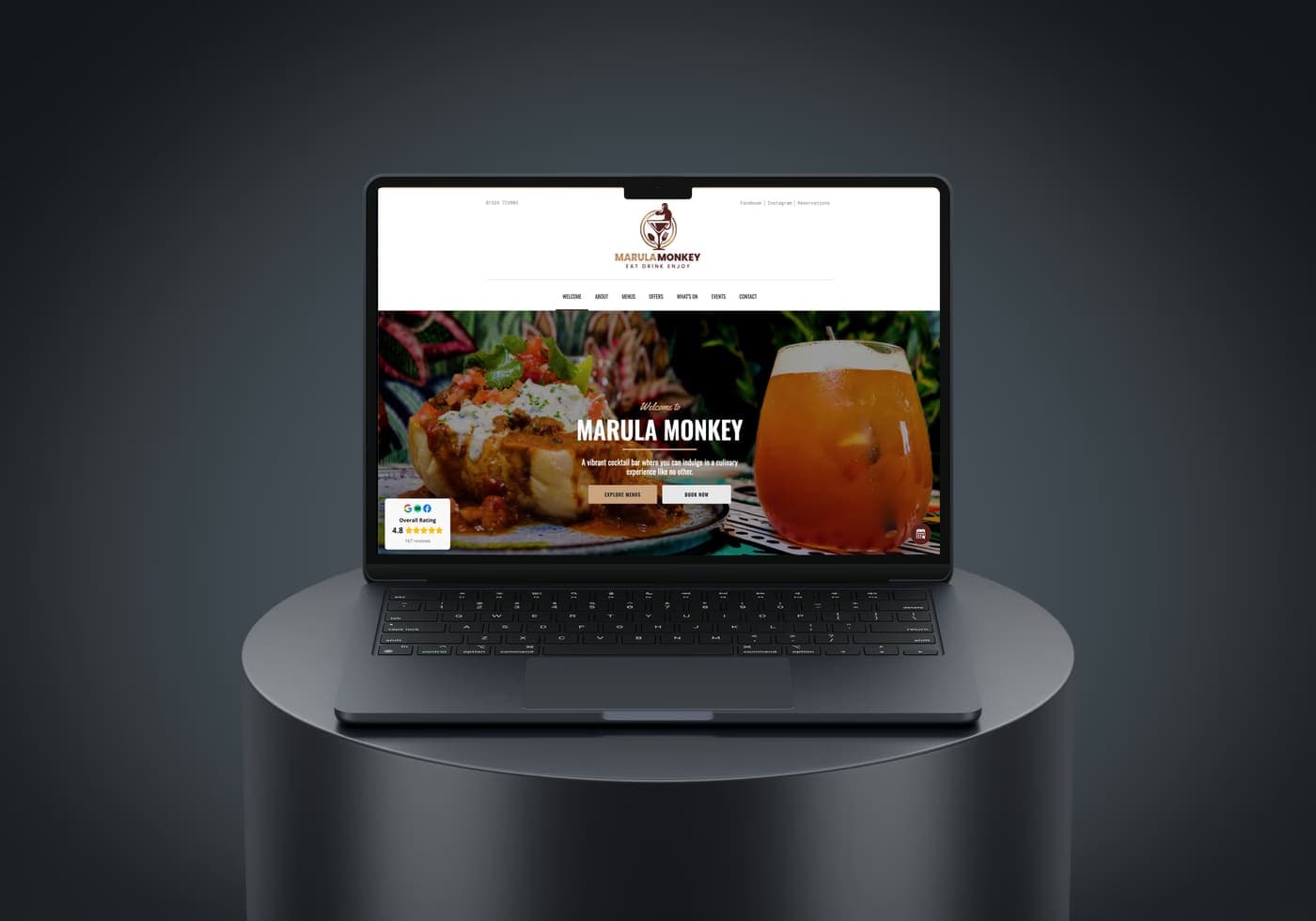 Marula Monkey — website detail 2