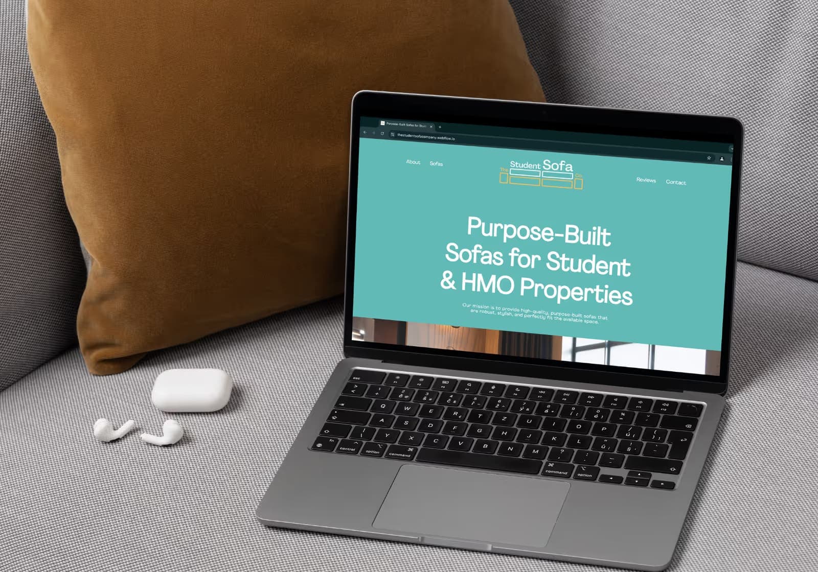 Student Sofa Company — Webflow site for custom student furniture business